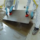 Laying large size tiles